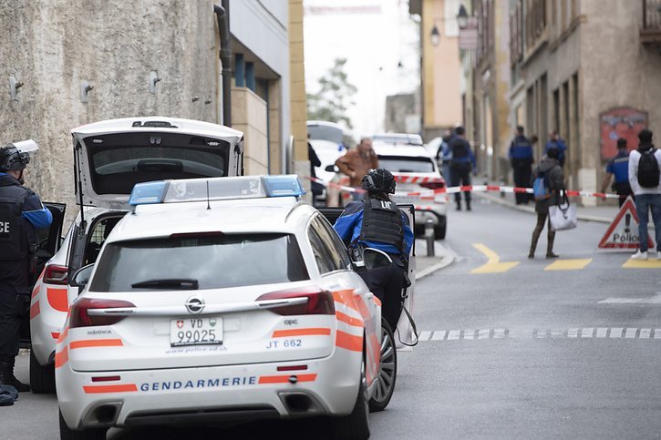 La fusillade avait eu lieu dans un appartement de la rue Basse à Grandson (archives). © KEYSTONE/LAURENT GILLIERON