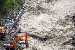 Nouvelles coulées de laves torrentielles en Valais durant la nuit